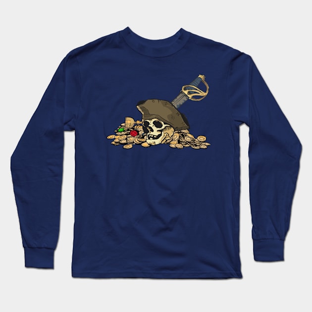 Pirate gold Long Sleeve T-Shirt by Rackham